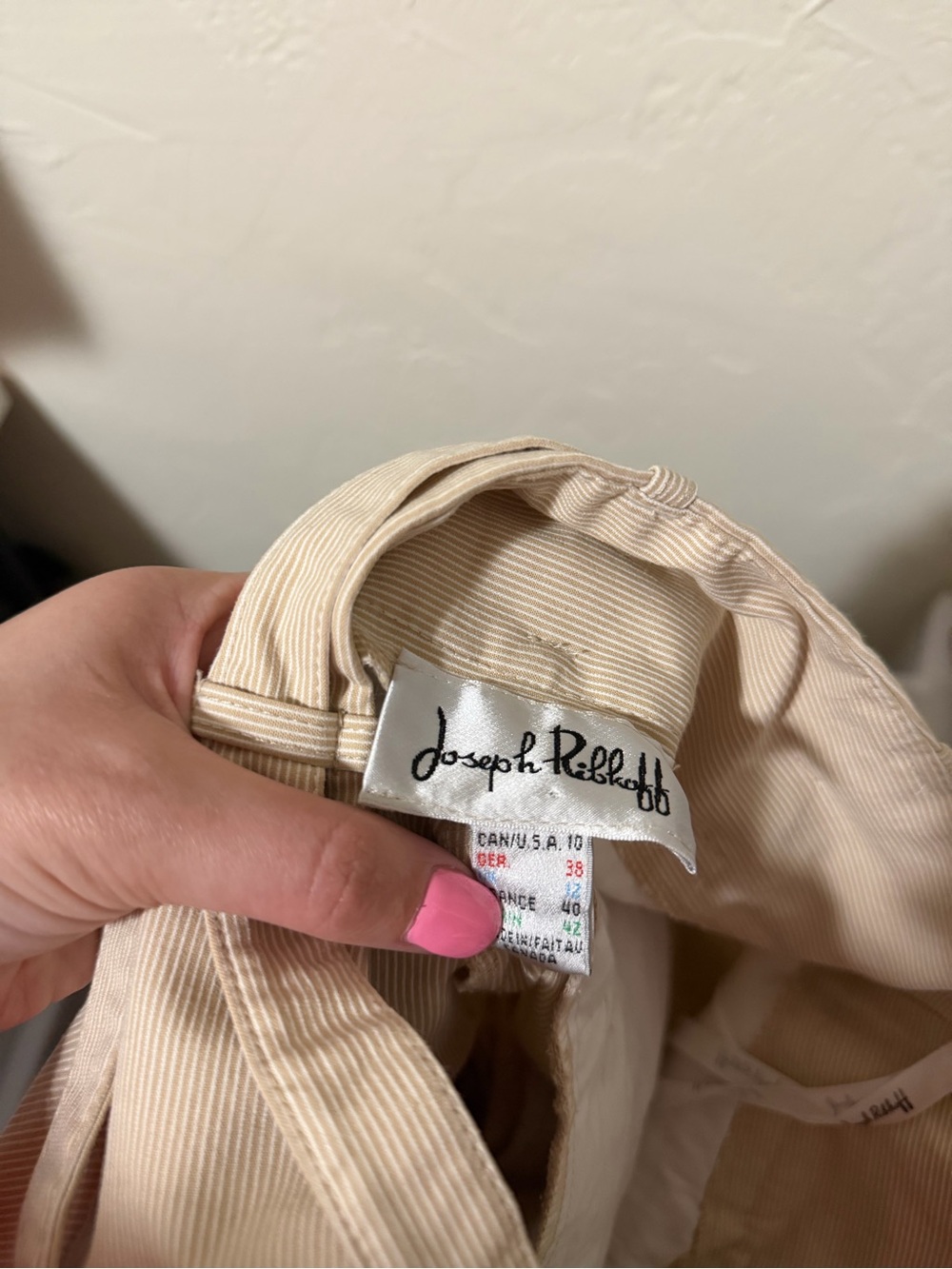 Joseph Ribkoff Cream Corduroy Trousers - Picture 5 of 5